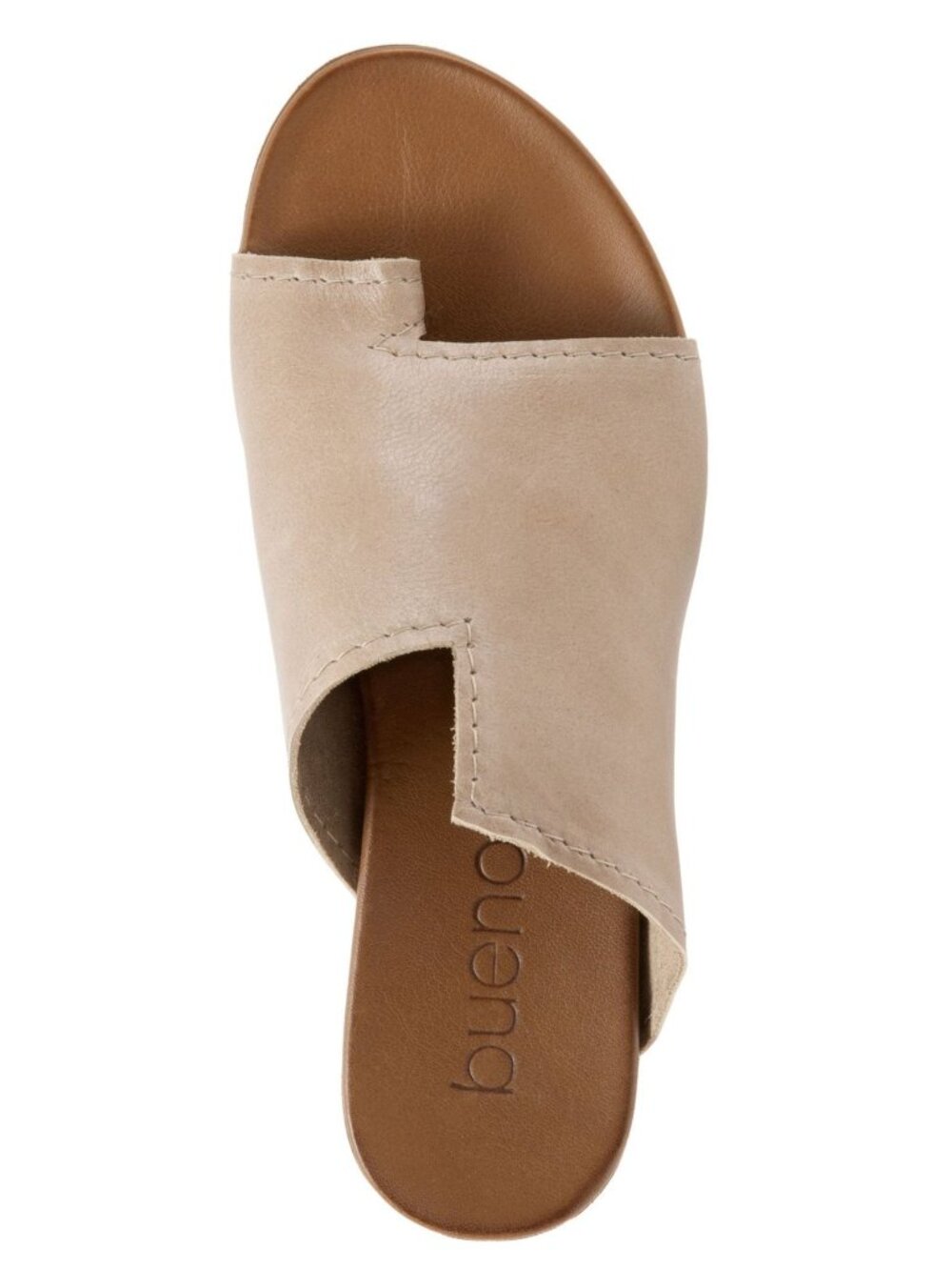 Bueno Tulla Leather Sandal Beige Tan Nude Size 40